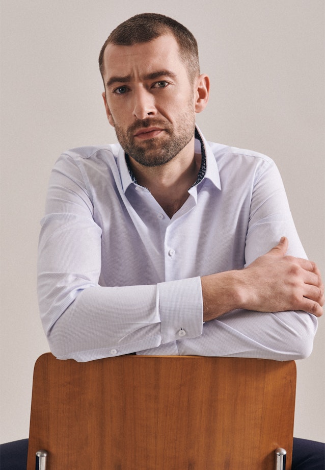 Slim Business Hemd Karo in Hellblau |  Seidensticker Onlineshop