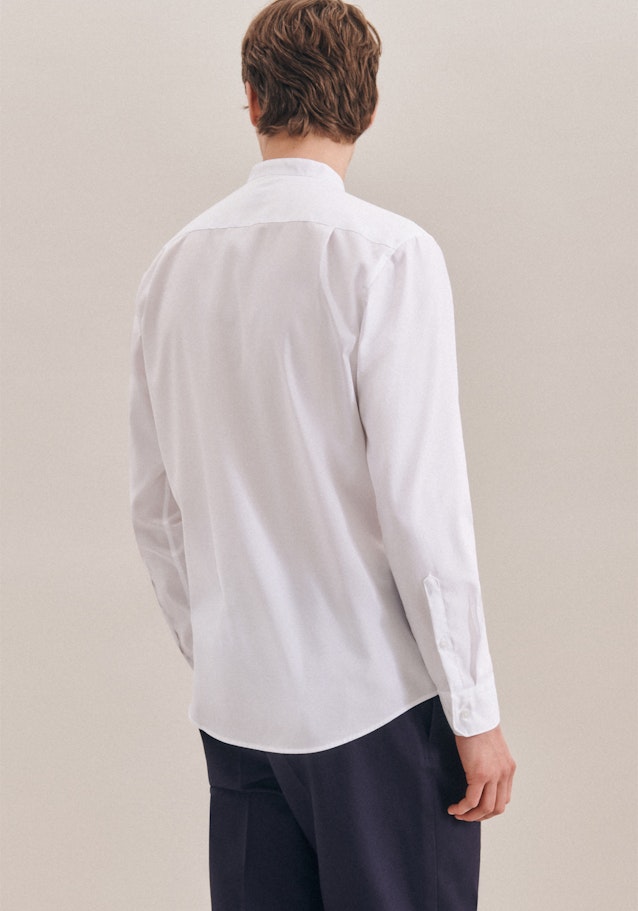 Non-iron Twill Business overhemd in Regular with Opstaande Kraag in Wit |  Seidensticker Onlineshop