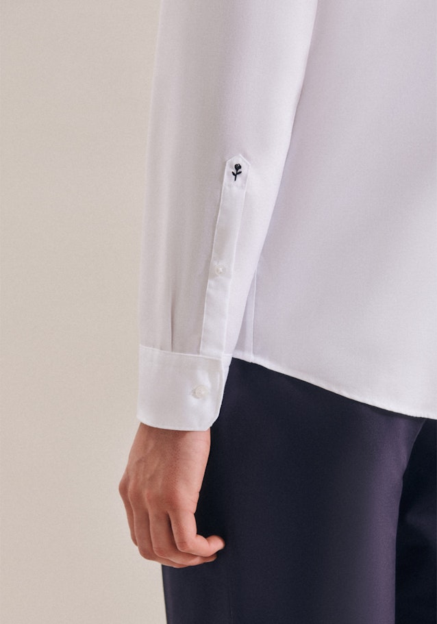 Non-iron Twill Business Shirt in Regular with Stand-Up Collar in White |  Seidensticker Onlineshop