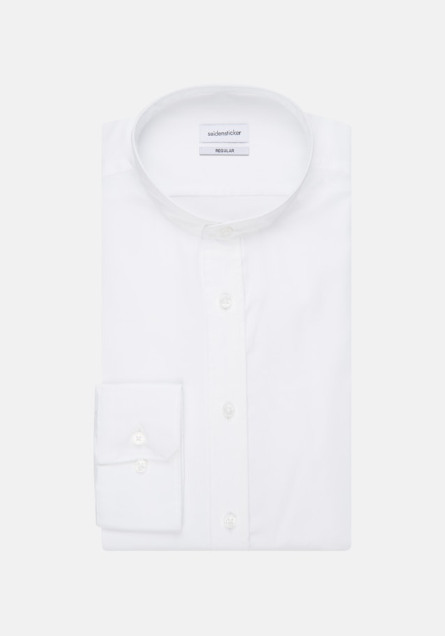 Bügelfreies Twill Business Hemd in Regular mit Stehkragen in Weiß |  Seidensticker Onlineshop