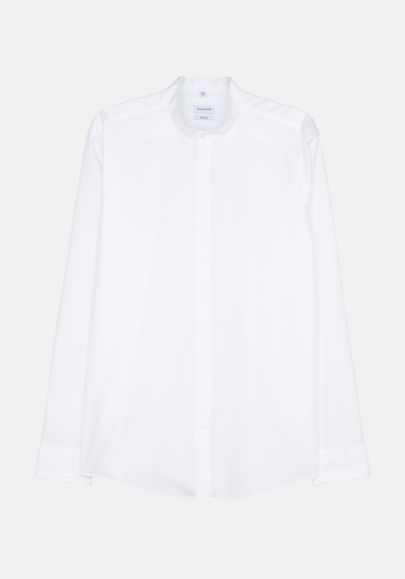 Bügelfreies Twill Business Hemd in Regular mit Stehkragen in Weiß |  Seidensticker Onlineshop