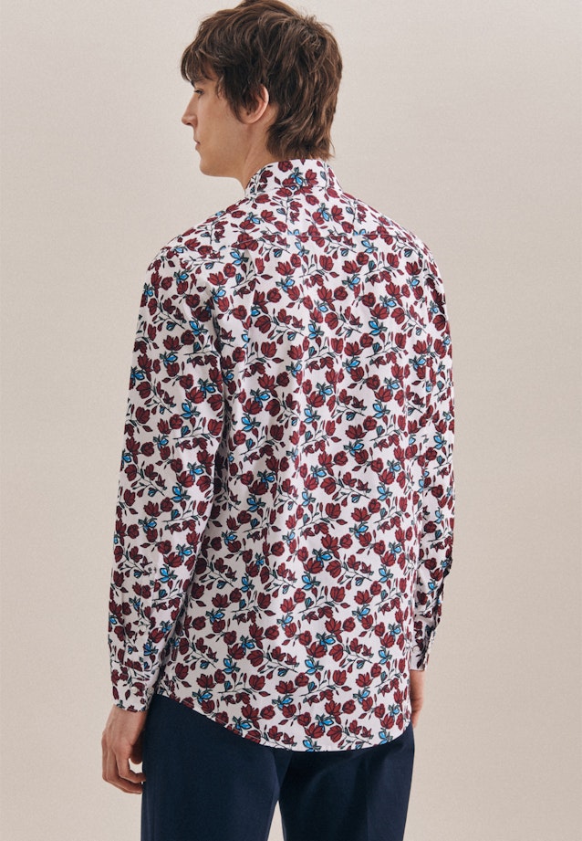 Regular Business Hemd Print in Rot |  Seidensticker Onlineshop