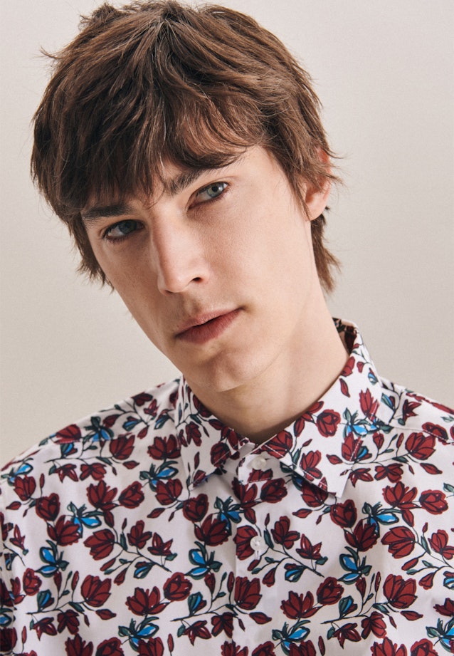 Regular Business Hemd Print in Rot |  Seidensticker Onlineshop