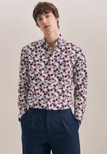 Regular Business Hemd Print in Rot |  Seidensticker Onlineshop