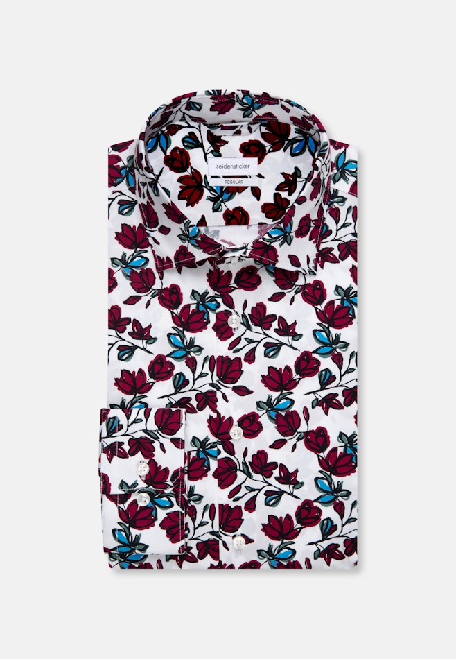 Regular Business Hemd Print in Rot | Seidensticker Onlineshop