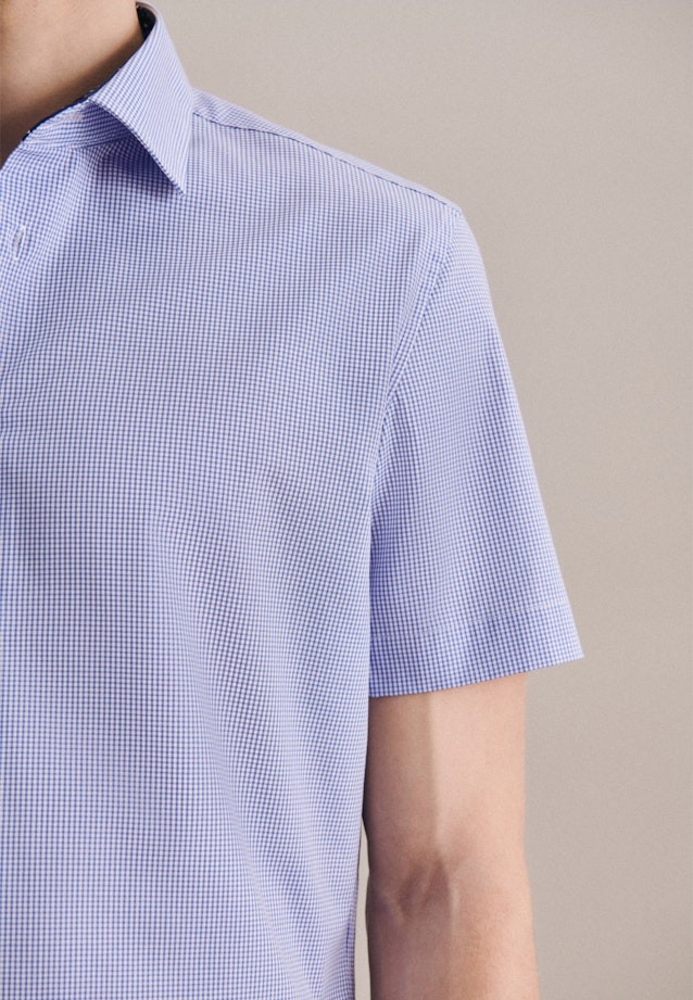 Shaped Business Shirt Check in Light Blue |  Seidensticker Onlineshop