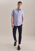 Shaped Business Shirt Check in Light Blue |  Seidensticker Onlineshop