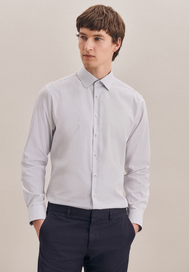 Non-iron Oxford shirt in Shaped with Kent-Collar in Dark Blue |  Seidensticker Onlineshop