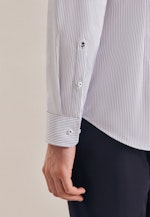 Shaped Oxfordhemd Streifen in Dunkelblau |  Seidensticker Onlineshop