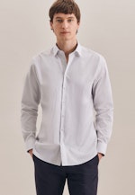 Shaped Oxfordhemd Streifen in Dunkelblau |  Seidensticker Onlineshop