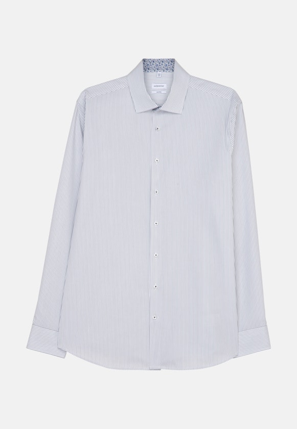 Shaped Oxfordhemd Streifen in Dunkelblau |  Seidensticker Onlineshop