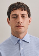 Shaped Jerseyhemd Streifen in Hellblau |  Seidensticker Onlineshop