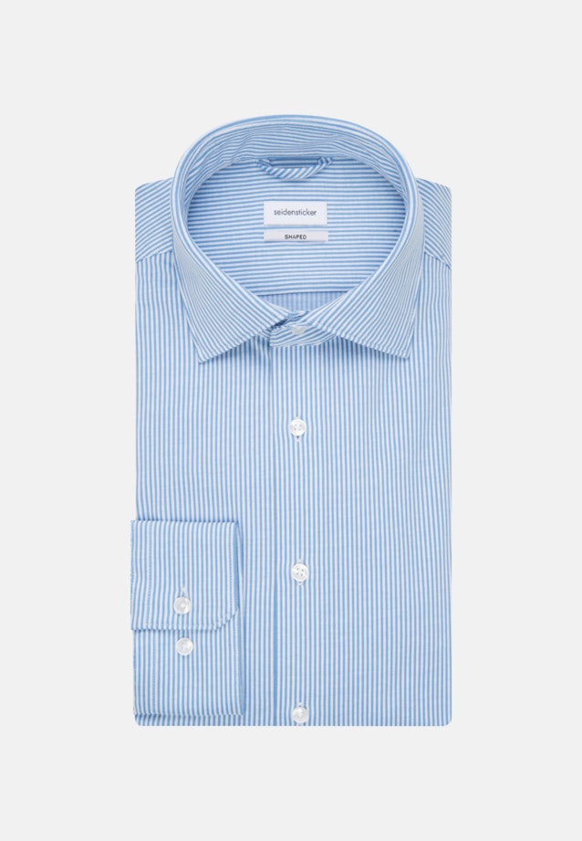 Shaped Jerseyhemd Streifen in Hellblau |  Seidensticker Onlineshop