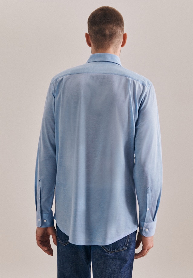 Jersey Jerseyhemd in Regular mit Kentkragen in Hellblau |  Seidensticker Onlineshop