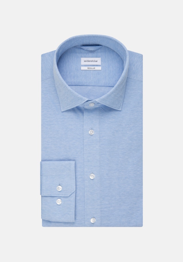 Chemise En Jersey Regular Manche Longue Classique in Bleu Clair |  Seidensticker Onlineshop