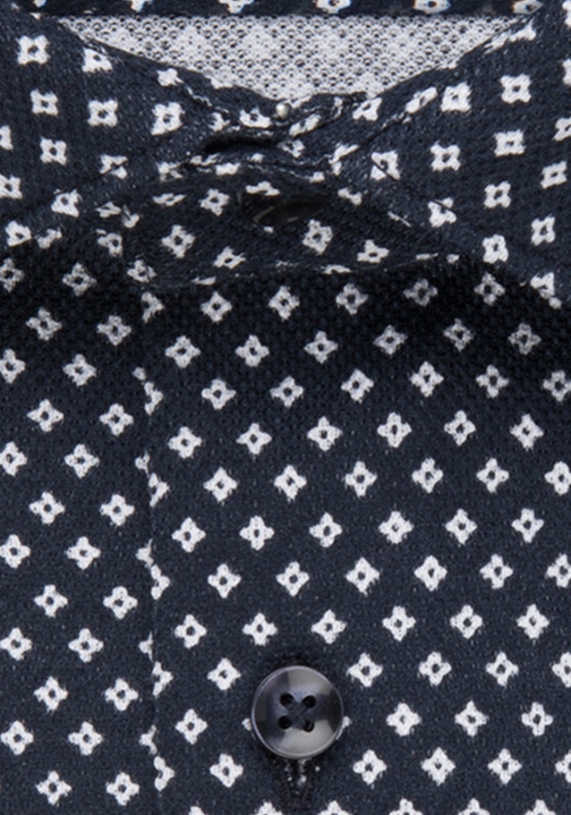 Regular Jerseyhemd Druck in Dunkelblau | Seidensticker Onlineshop