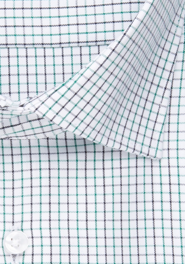Bügelfreies Kurzarm Oxfordhemd in Shaped mit Kentkragen in Grün |  Seidensticker Onlineshop