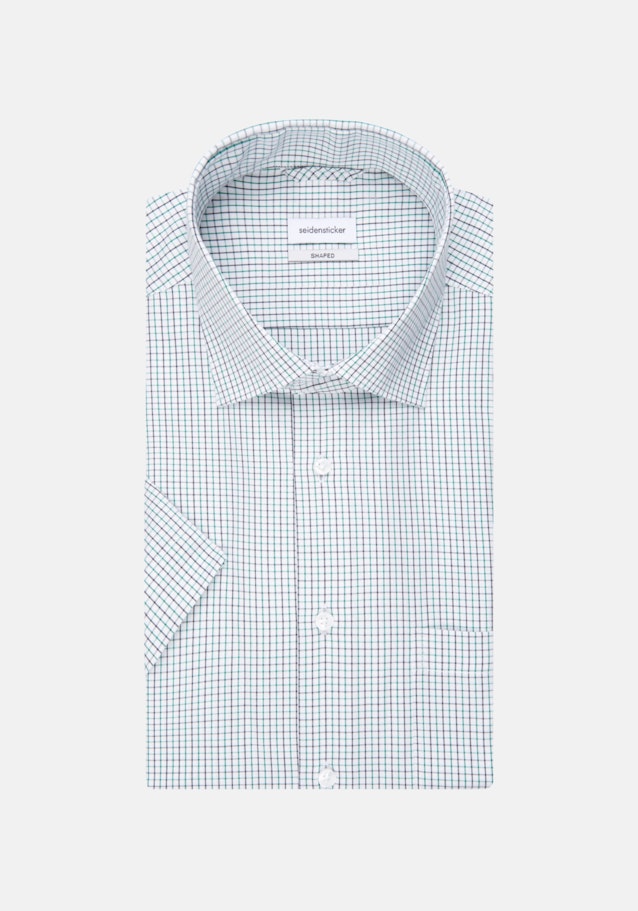 Bügelfreies Oxford Kurzarm Oxfordhemd in Shaped mit Kentkragen in Grün |  Seidensticker Onlineshop