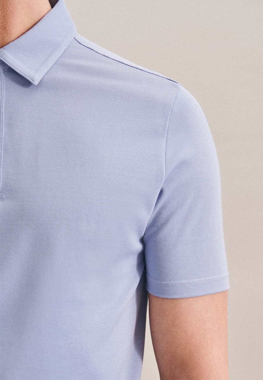 Kragen Polo-Shirt in Hellblau |  Seidensticker Onlineshop