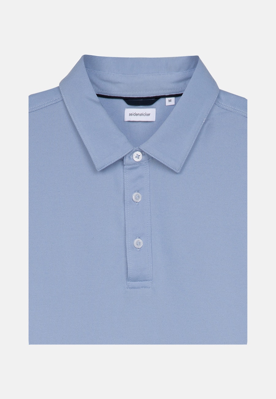 Kragen Polo-Shirt in Hellblau |  Seidensticker Onlineshop