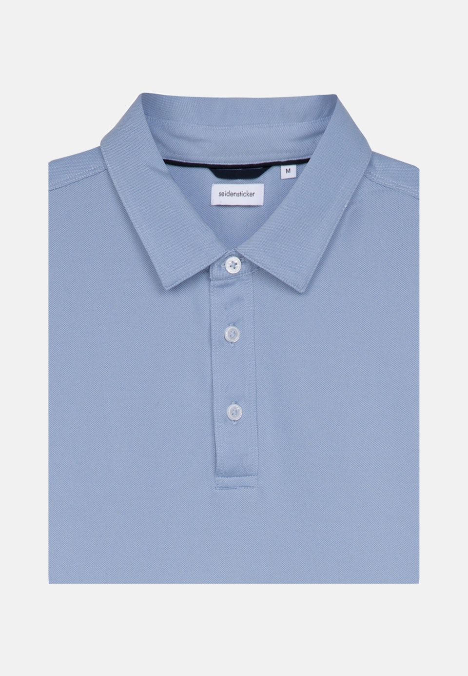 Kragen Polo-Shirt Tailliert (Slim-Fit) in Hellblau |  Seidensticker Onlineshop