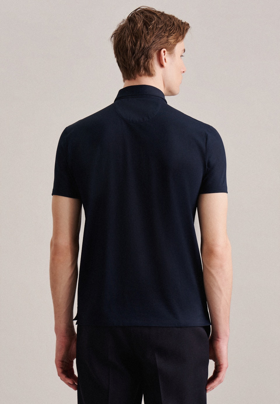 Kragen Polo-Shirt Tailliert (Slim-Fit) in Dunkelblau |  Seidensticker Onlineshop