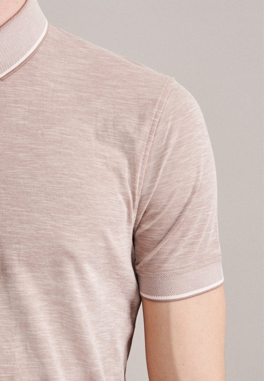 Kragen Polo-Shirt in Braun |  Seidensticker Onlineshop