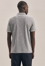 Tailliert (Slim-Fit) Polo-Shirt Druck in Grau |  Seidensticker Onlineshop