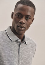 Tailliert (Slim-Fit) Polo-Shirt Druck in Grau |  Seidensticker Onlineshop