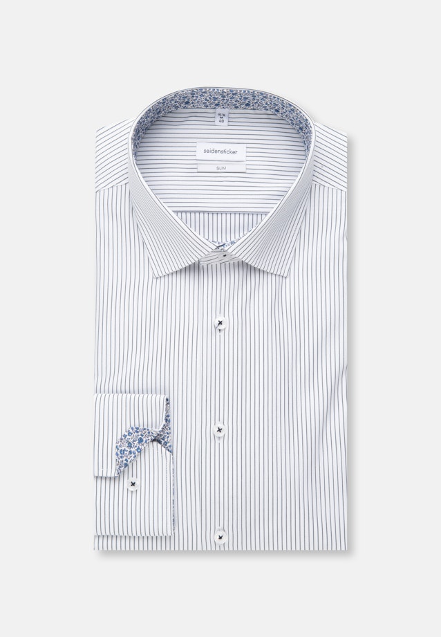 Slim Oxfordhemd Streifen in Dunkelblau |  Seidensticker Onlineshop