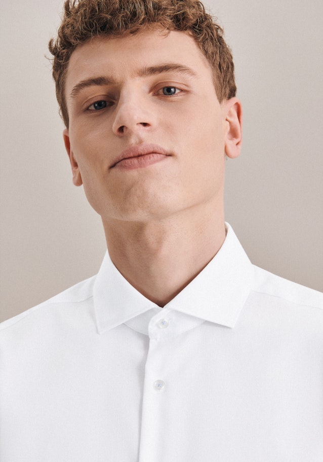 Non-iron Twill Business Shirt in Regular with Kent-Collar in White |  Seidensticker Onlineshop
