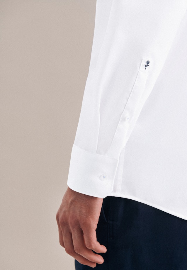 Non-iron Twill Business Shirt in Regular with Kent-Collar in White |  Seidensticker Onlineshop