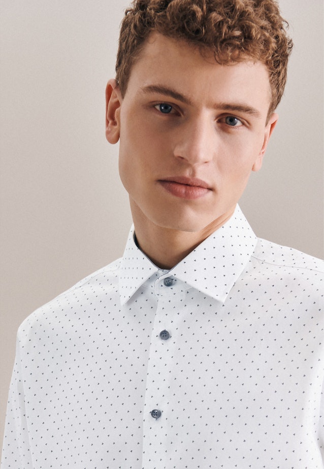 Shaped Business Hemd Print in Grau |  Seidensticker Onlineshop