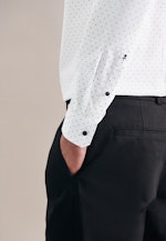 Shaped Business Hemd Druck in Grau |  Seidensticker Onlineshop