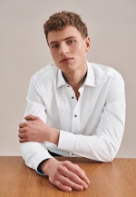 Shaped Business Hemd Print in Grau |  Seidensticker Onlineshop