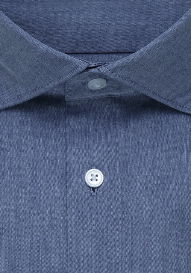 Easy-iron Chambray Business overhemd in Shaped with Kentkraag in Middelmatig Blauw |  Seidensticker Onlineshop
