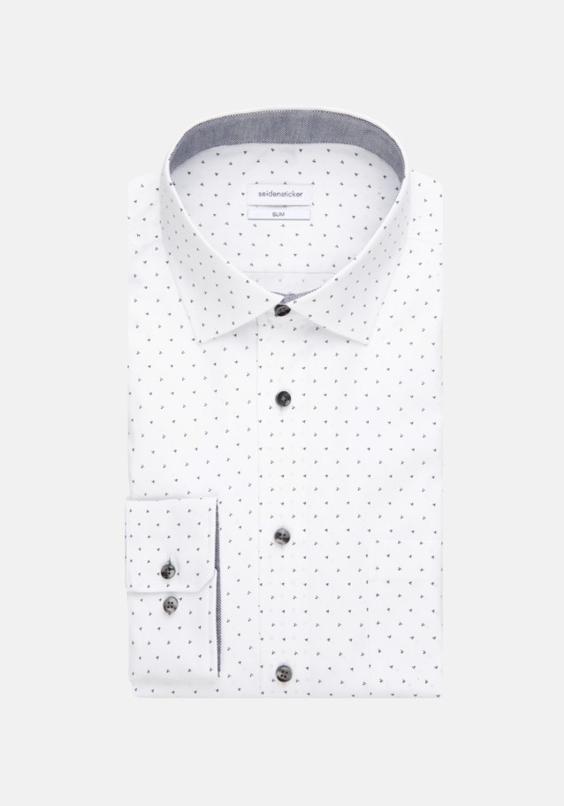 Slim Business Hemd Druck in Grau | Seidensticker Onlineshop