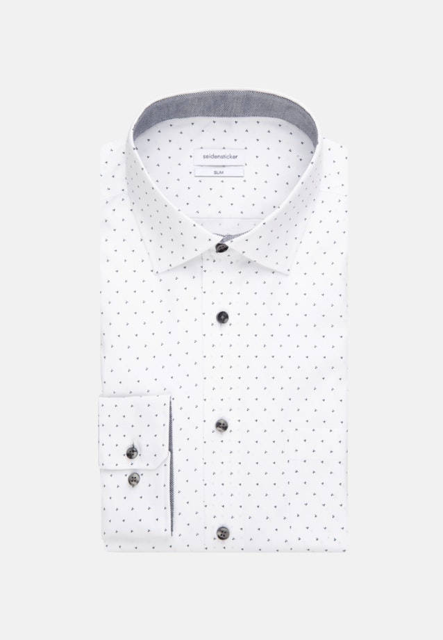 Slim Business Hemd Druck in Grau |  Seidensticker Onlineshop