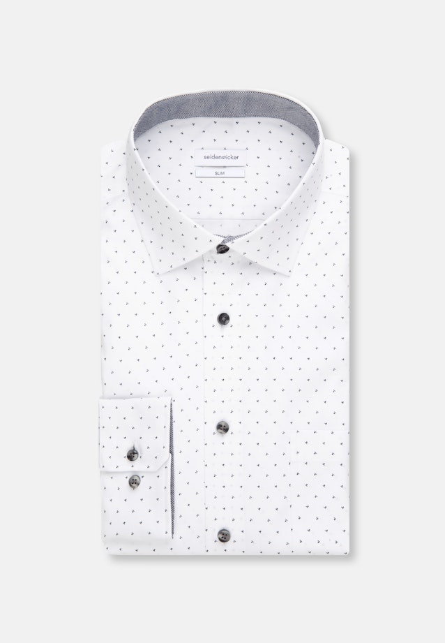 Slim Business Hemd Print in Grau |  Seidensticker Onlineshop