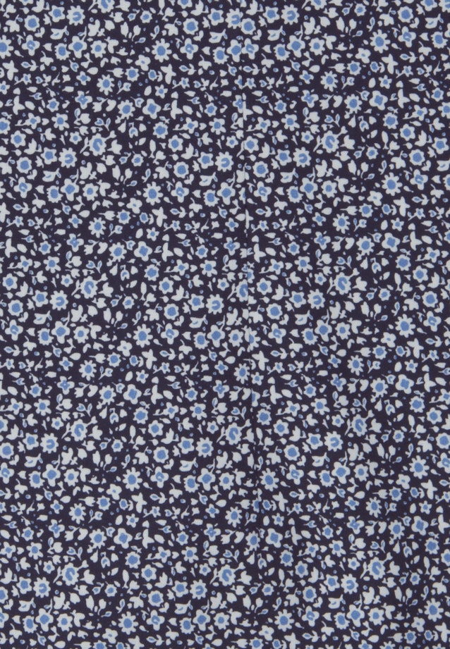 Blouse col Calice Popeline in Bleu Foncé |  Seidensticker Onlineshop
