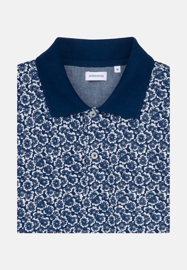 Kragen Polo-Shirt Regular fit in Mittelblau |  Seidensticker Onlineshop