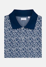 Regular fit Polo-Shirt Floral in Medium Blue |  Seidensticker Onlineshop