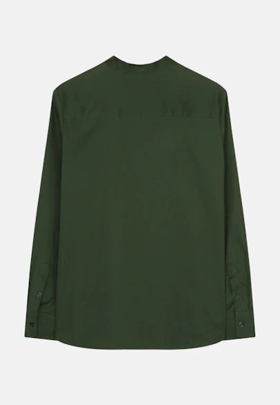 Stehkragenbluse Uni in Grün |  Seidensticker Onlineshop