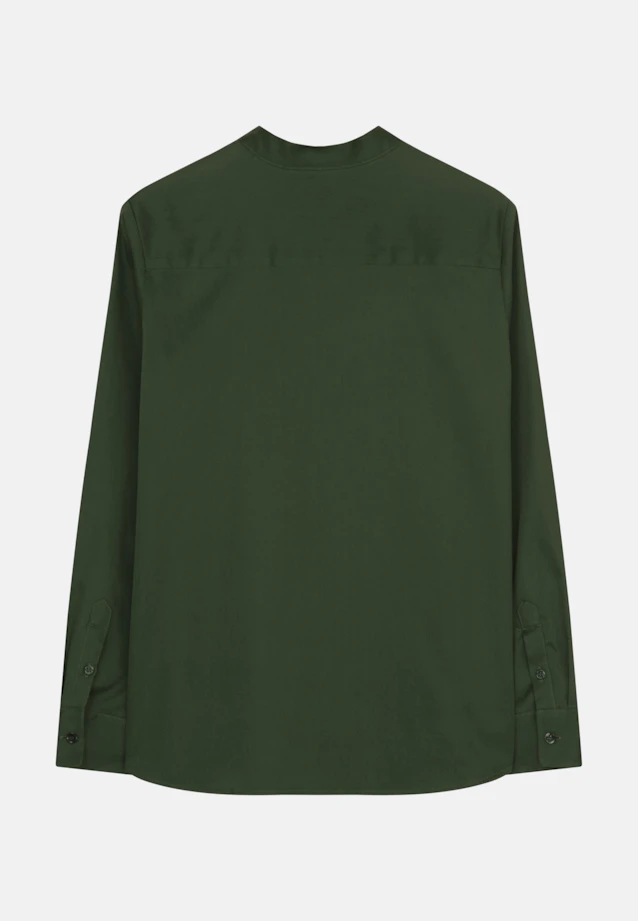 Stand collar blouse Uni in Green |  Seidensticker Onlineshop