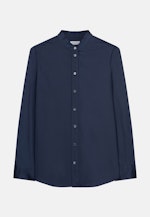 Long sleeve Satin Stand-Up Blouse in Dark Blue |  Seidensticker Onlineshop