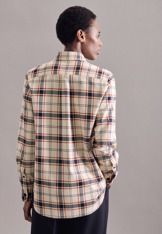 Long sleeve Flannel Shirt Blouse in Ecru | Seidensticker Onlineshop