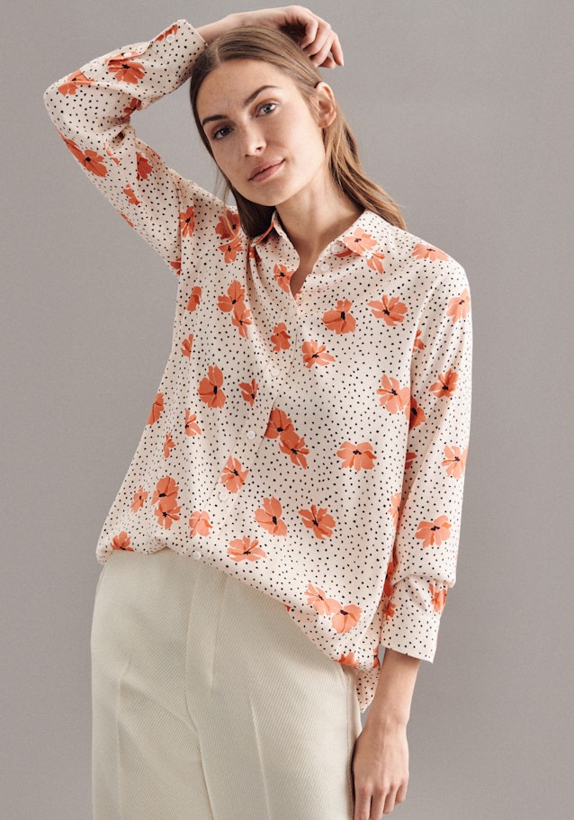Regular fit Hemdbluse Floral in Ecru | Seidensticker Onlineshop