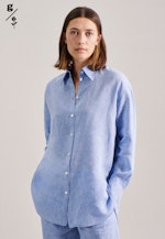 Linen Long Blouse in Dark Blue |  Seidensticker Onlineshop