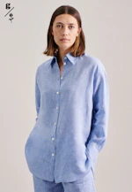 Longbluse Garnfärber in Dunkelblau |  Seidensticker Onlineshop