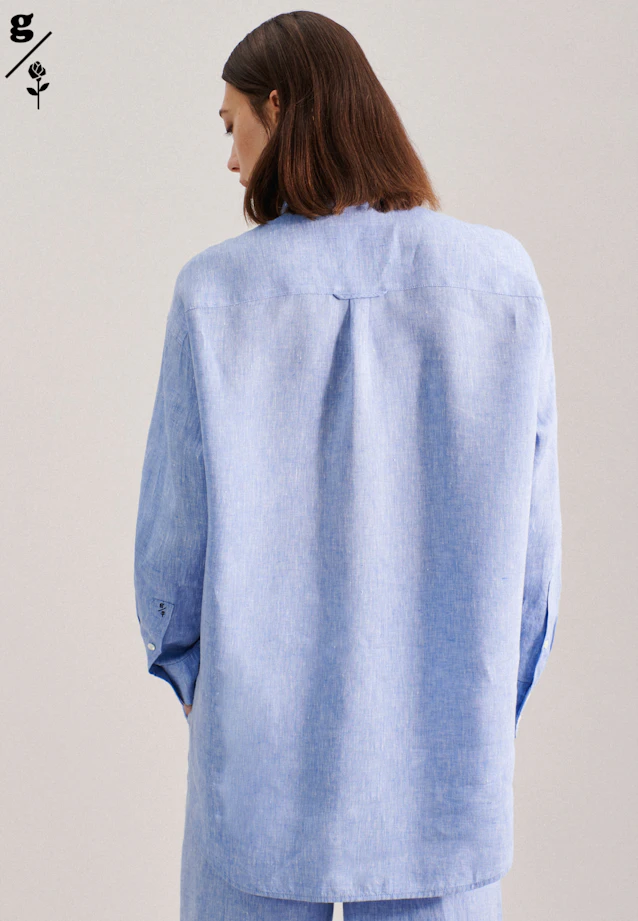 Longbluse Garnfärber in Dunkelblau |  Seidensticker Onlineshop